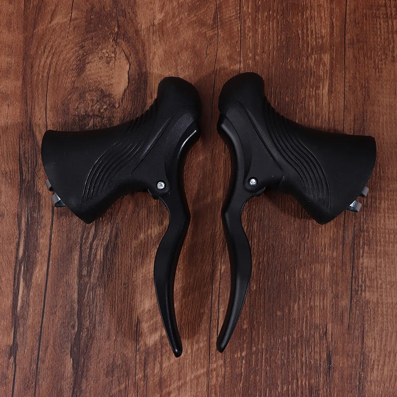 Road Bike Front Rear Brake Levers, Anti-slip Aluminum Bicycle Brake Handle Drop Bar Handlebar Brake
