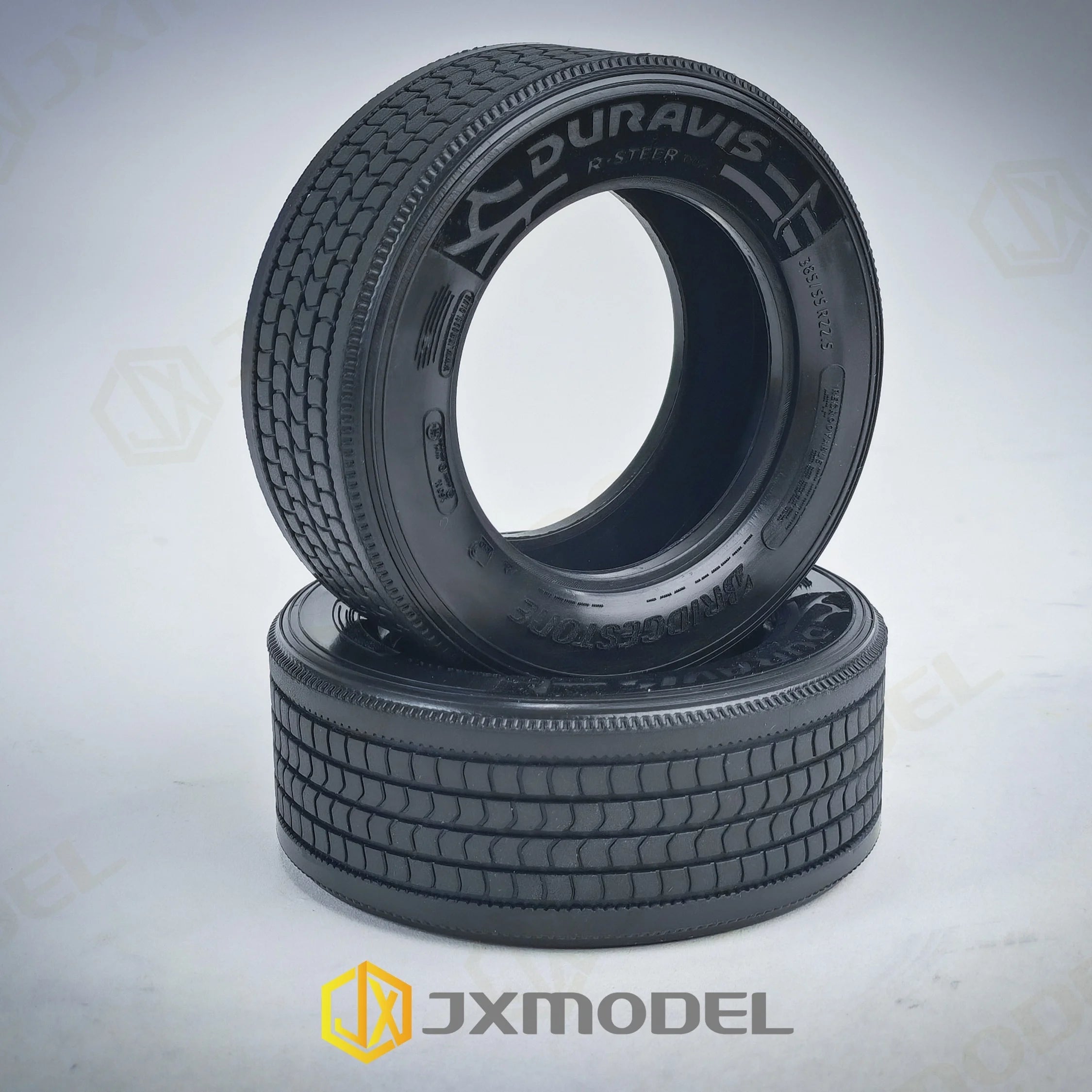 2 PCS JXMODEL RC 1/14 Truck Tire High Quality Rubber Tires Tyres For Tamiya 1/14 RC Tactor Tipper Truck Semi-trailer DIY Parts