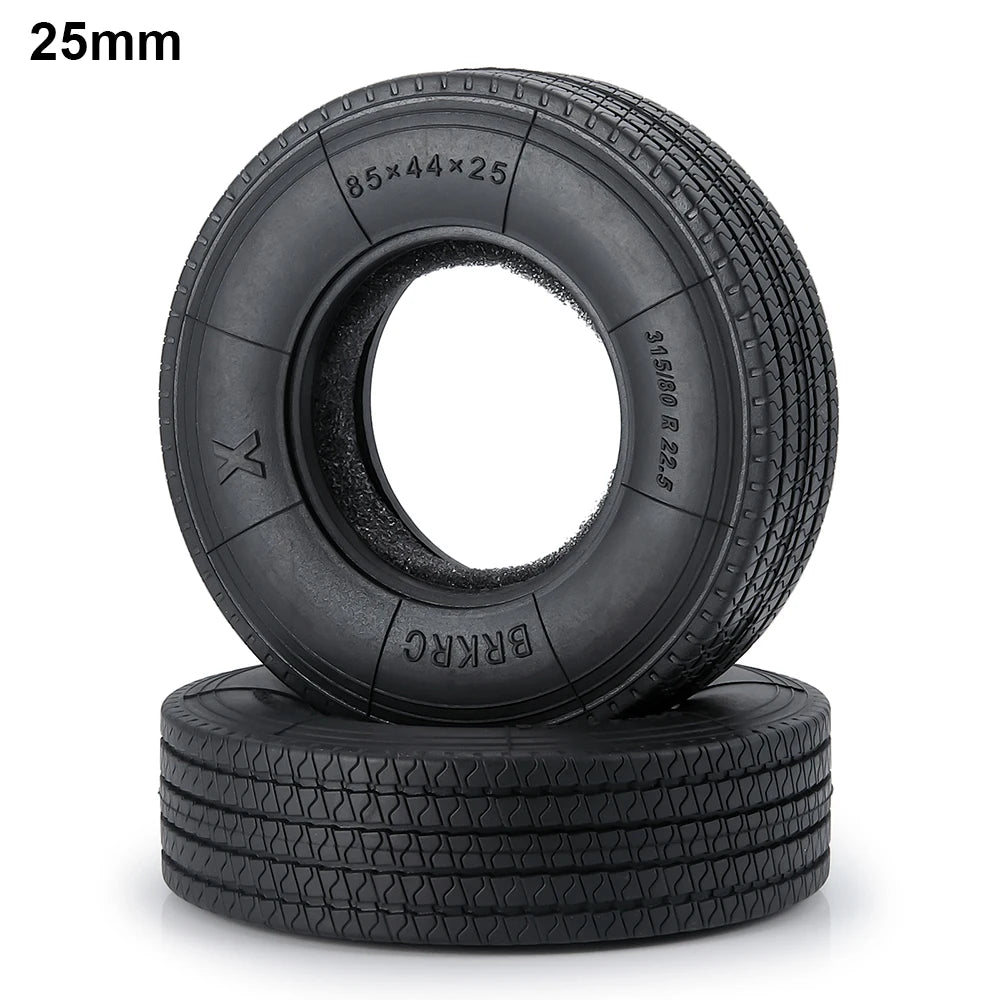 AXSPEED 2/4Pcs 22mm 25mm Front Rear Rubber Tyres Wheel Tires for Tamiya 1/14 RC Trailer Tractor Truck Car Upgrade Parts