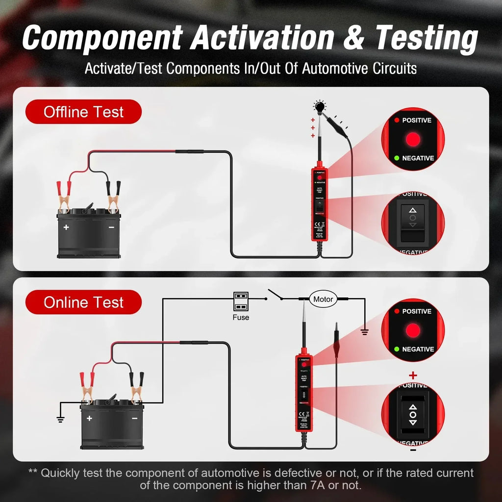 Automotive Electrical System Tester DC 6-24V PP1V5 Car Circuit Drive Test Pen For Car Electrics Testing Power Circuit Probe