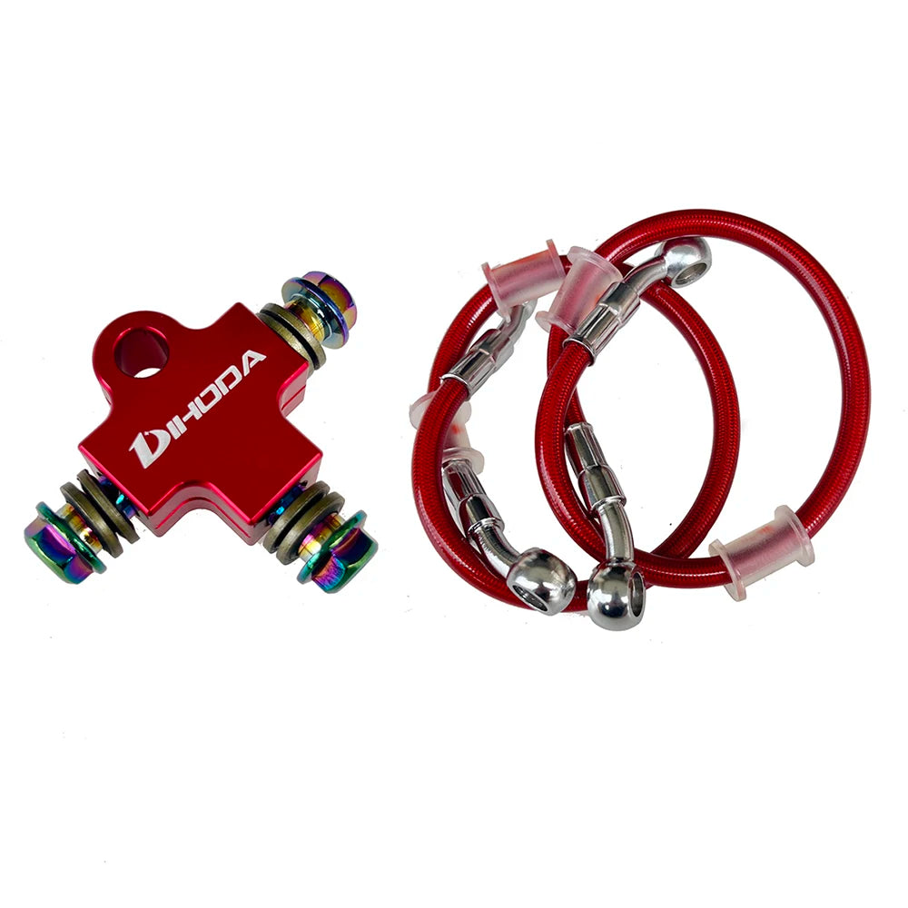 Accesorios para motocicleta, una pieza, adaptador de freno AVT con dos piezas, conector de 400 mm, manguera hidráulica para Yamaha, Honda, Suzuki, Sherco