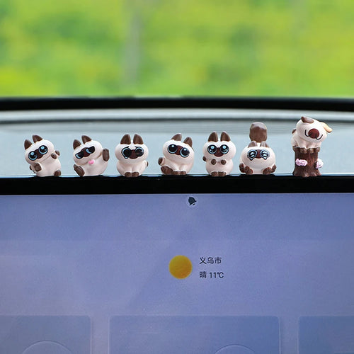 1 Set Auto Interior Dashboard Accessories Cartoon Resin Cow Model Car Center Console Decor Cute Car Ornaments