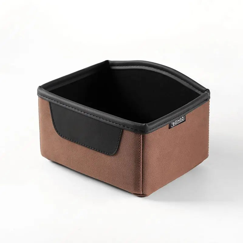 Car Center Console Organizer Multifunctional Storage Box with Cup Holder and Tissue Dispenser for Auto Interior