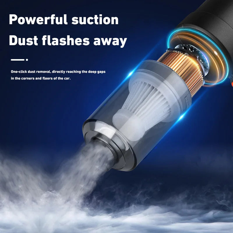 9000Pa Car Vacuum Cleaner Wireless Handheld Auto Powerful Suction Portable Small High-power Vacuum Cleaner For Home Office Car