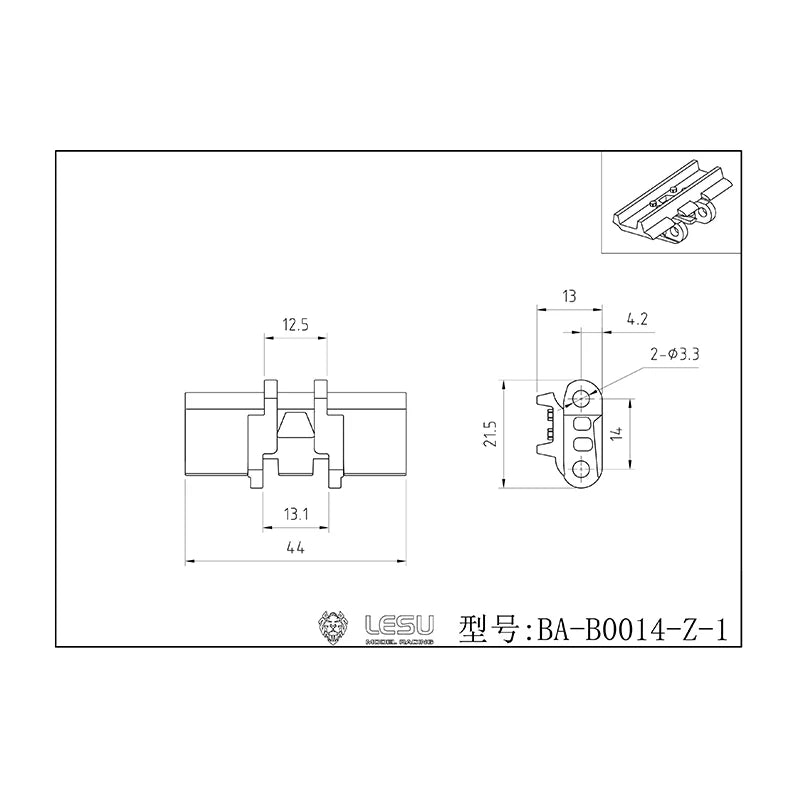 1 Pair Tracks for LESU 1/14 RC Hydraulic Loader 636 DIY Tamiyay Radio Control Conatruction Truck Parts Th20531-Smt3