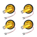 4sets DC Electric Motor DC 3-6V Dual Shaft Geared TT Magnetic Gearbox Engine with 65mm Plastic Car Tire Wheel Smart RC Car Robot