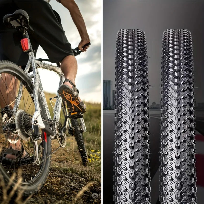 2-Pack Bike Tires 26x2.125/26x1.95,Durable Bicycle Replacement Tyre Set for MTB Road Trail Riding,Wear-Resistant Rubber Cycling
