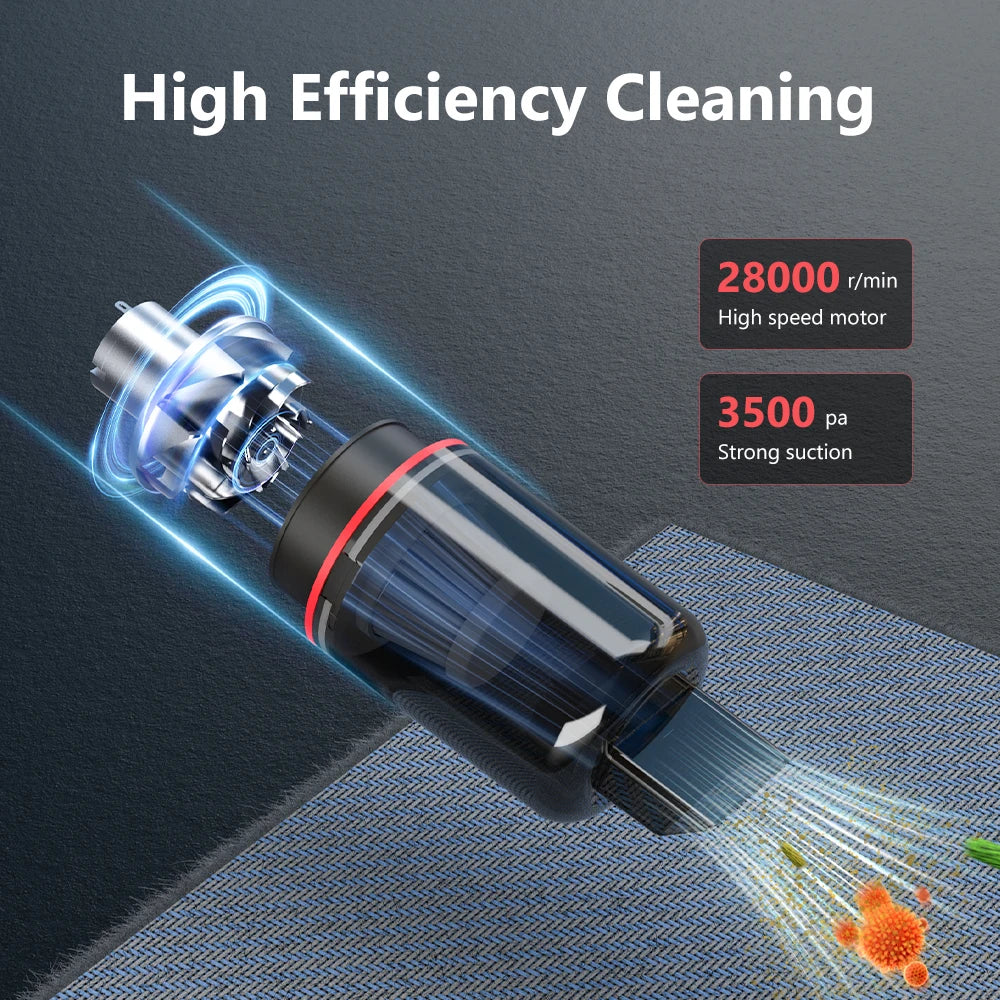 Carsun Cordless Handheld Vacuum – Quiet Strong Suction, Portable 2-in-1 Helper for Car & Home Cleaning