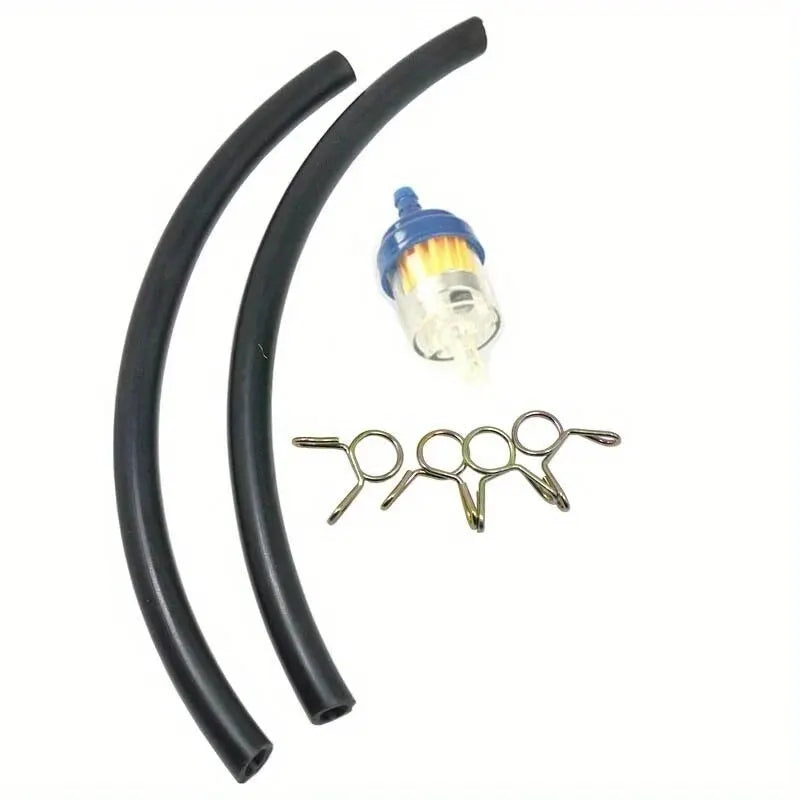 6MM Motorcycle Dirt Bike ATV Scooter Fuel Tank Petcock Valve Switch Inner Filter Gasoline Petrol Line Hose Tube Clips 50-200CC