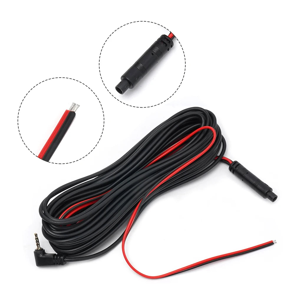 Car Dash Cam Extension Cable DC 12V 4 Pin 10m Extension Cable Car Camera Rear View Camera AV Cable