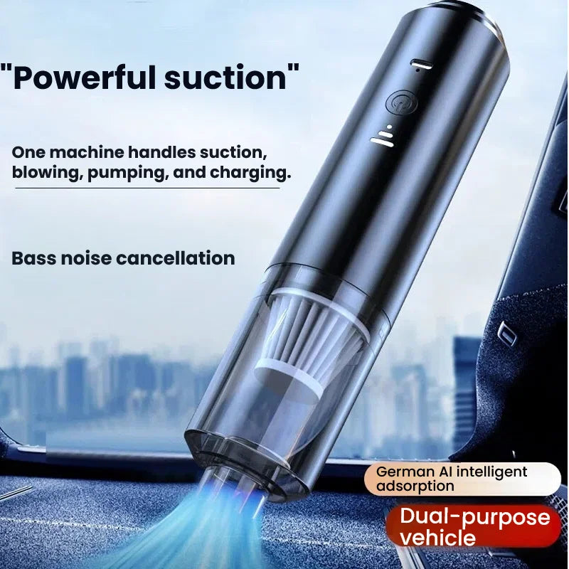 Portable Car Vacuum Cleaner Powerful Suction for On-the-Go Cleaning Dust Removal Mini Wireless Vacuum Cleaner Low Noise
