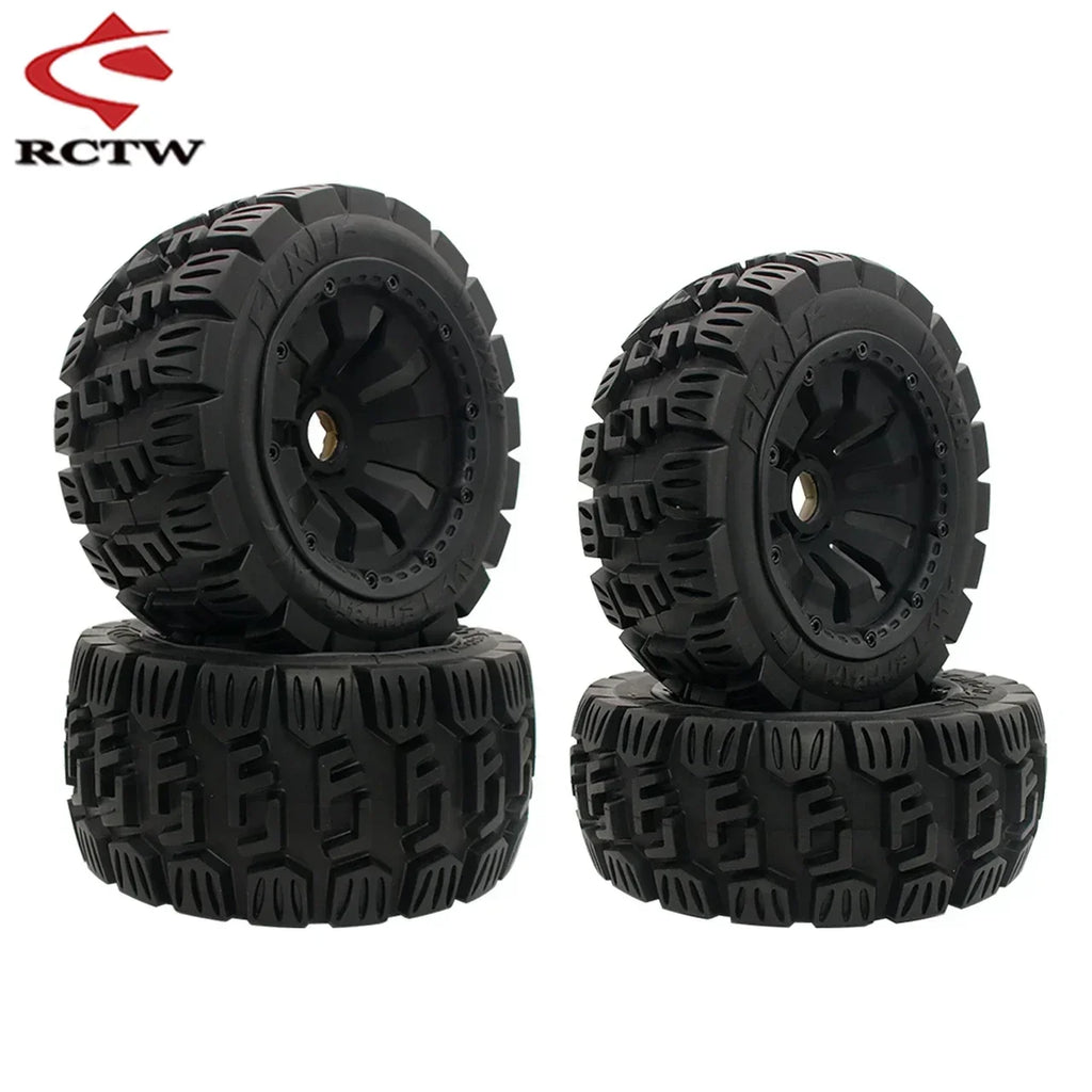 All Terrain Super Wear-resistant Complete Tyre Rear or Front Wheel Tire Set for 1/5 HPI ROFUN ROVAN KM BAJA 5B SS Rc Car Parts