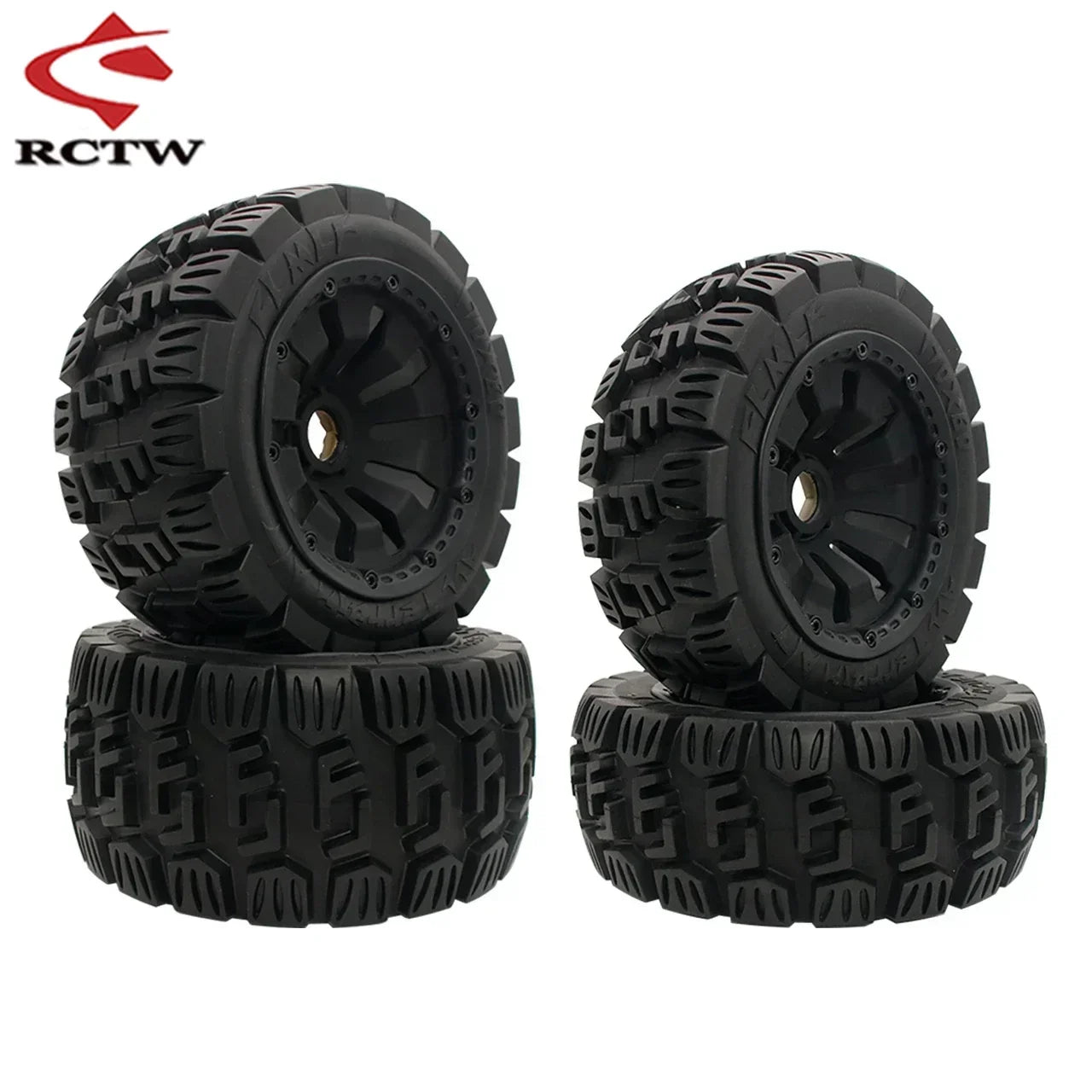 All Terrain Super Wear-resistant Complete Tyre Rear or Front Wheel Tire Set for 1/5 HPI ROFUN ROVAN KM BAJA 5B SS Rc Car Parts