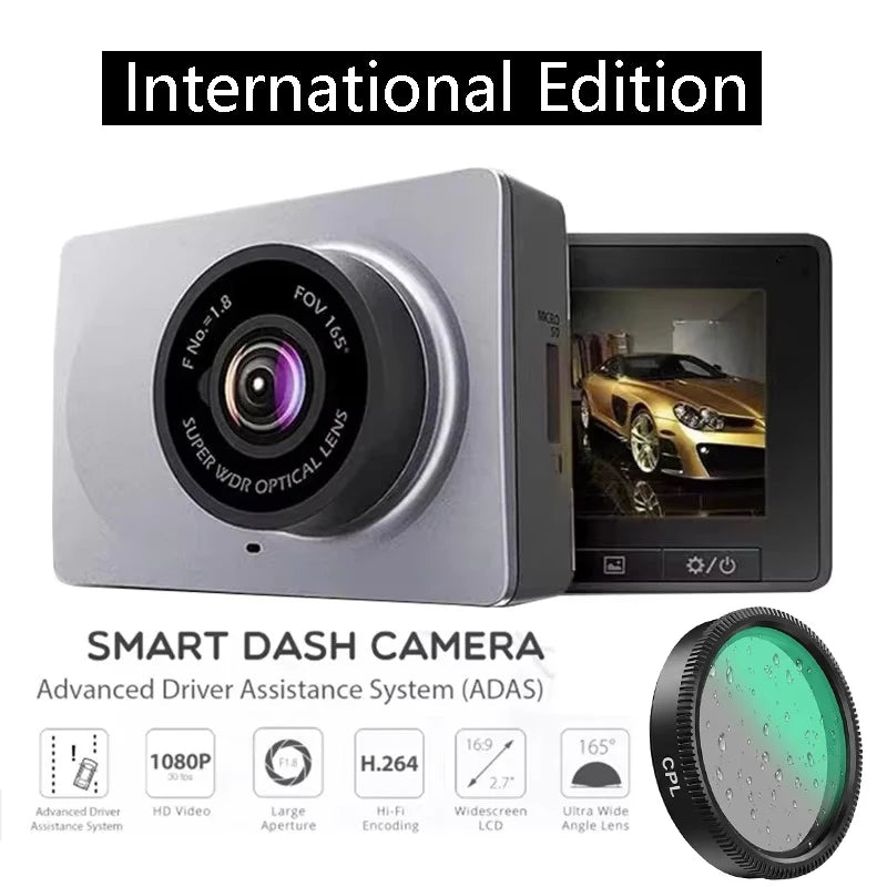 xiao YI Smart Dash Cam For Car ADAS 2.7 Screen Full HD 1080P Dash Cam with Night Vision ADAS English International Version