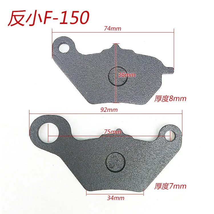 Pastillas de freno de disco delanteras y traseras para motocicletas de 50 cc, 125 cc, 150 cc y 250 cc, CBR, CRF, CTCT, CBX, scooter y ciclomotor.
