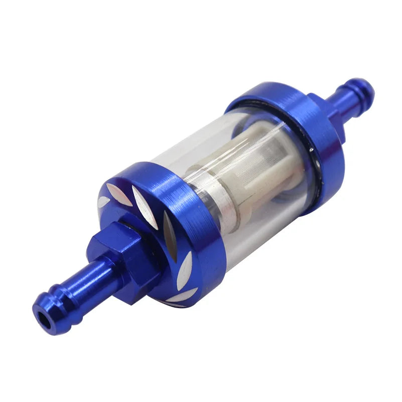 8mm CNC Aluminum Alloy Glass Gas Fuel Gasoline Oil Filter Moto for Dirt Pit Bike 125/140/150/160cc CRF70 90 110 TTR100 110 KLX65