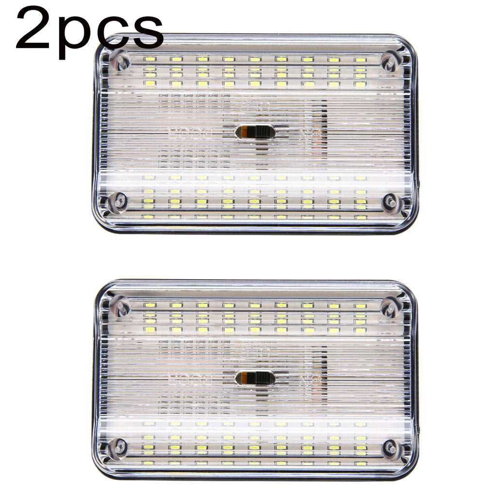 36 LED Car White Rectangular Lights 12V Vehicle Ceiling LED Lighting Lamp Auto Dome Reading Light with On/Off Switch Trunk Lamp