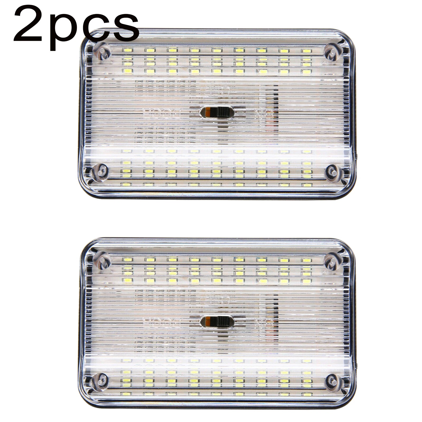 36 LED Car White Rectangular Lights 12V Vehicle Ceiling LED Lighting Lamp Auto Dome Reading Light with On/Off Switch Trunk Lamp