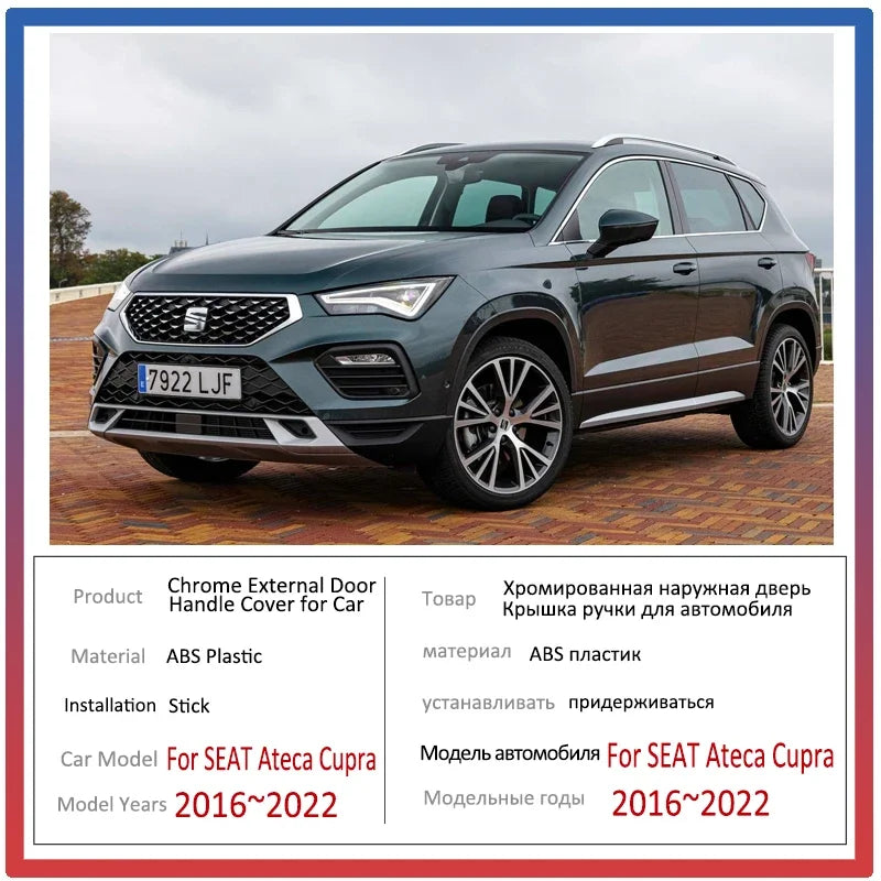 Door Handle Covers For SEAT Ateca 2022 Accessories Cupra KH7 2016 2017 2018 2019 2020 2021 Carbon Fiber Exterior Car Accessories