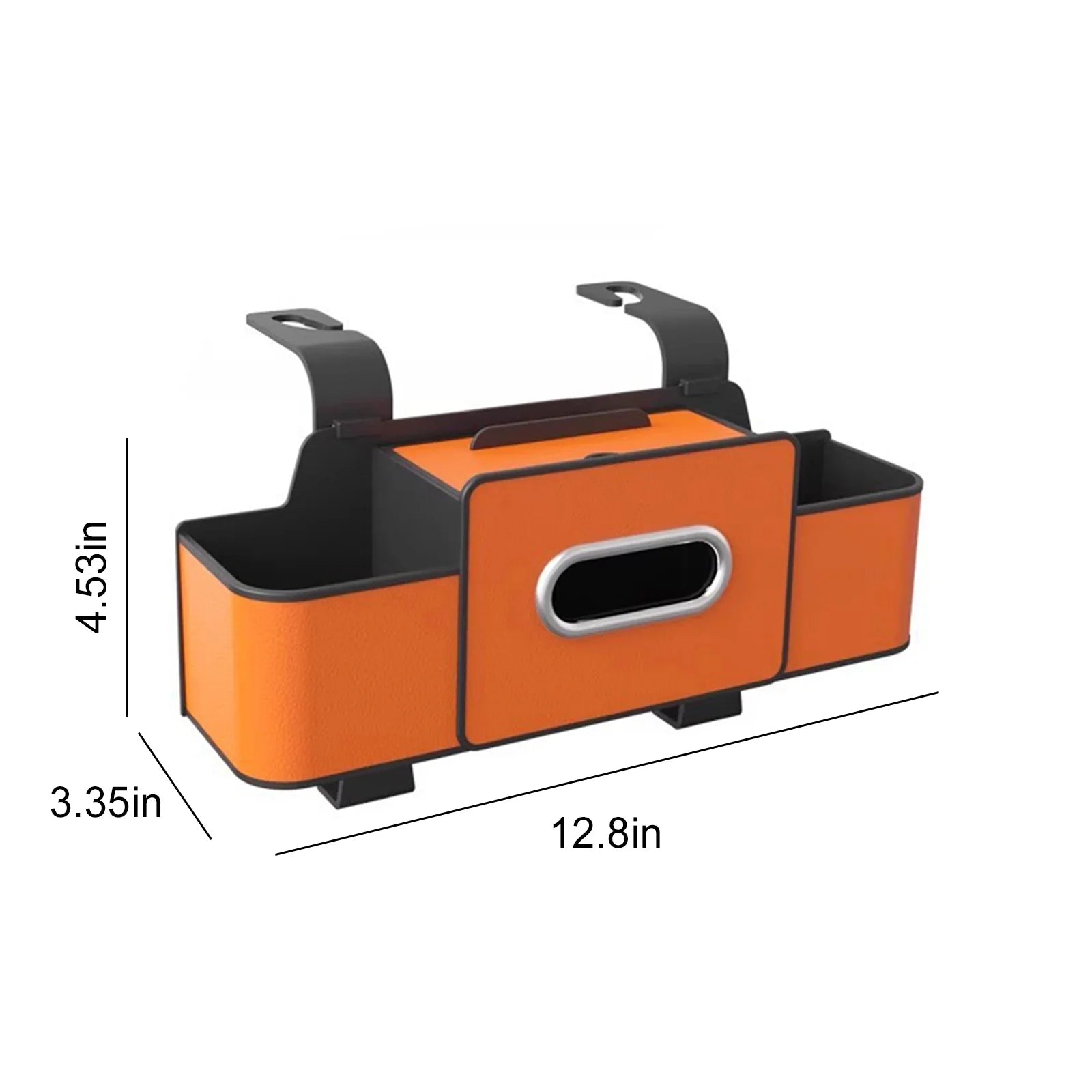 Car Back Seat Organizer with Cup Holder Tissue Box and Hooks Vehicle Seat Back Hanging Storage Box Automotive Travel Accessories