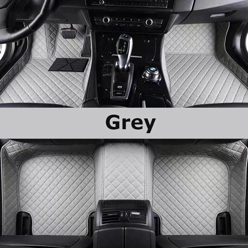 Custom Automotive Car Floor Mats For Mercedes W124 1985 1986 1987 1988 1989 Auto Luxury Leather Men Women Car Mats Full Coverage