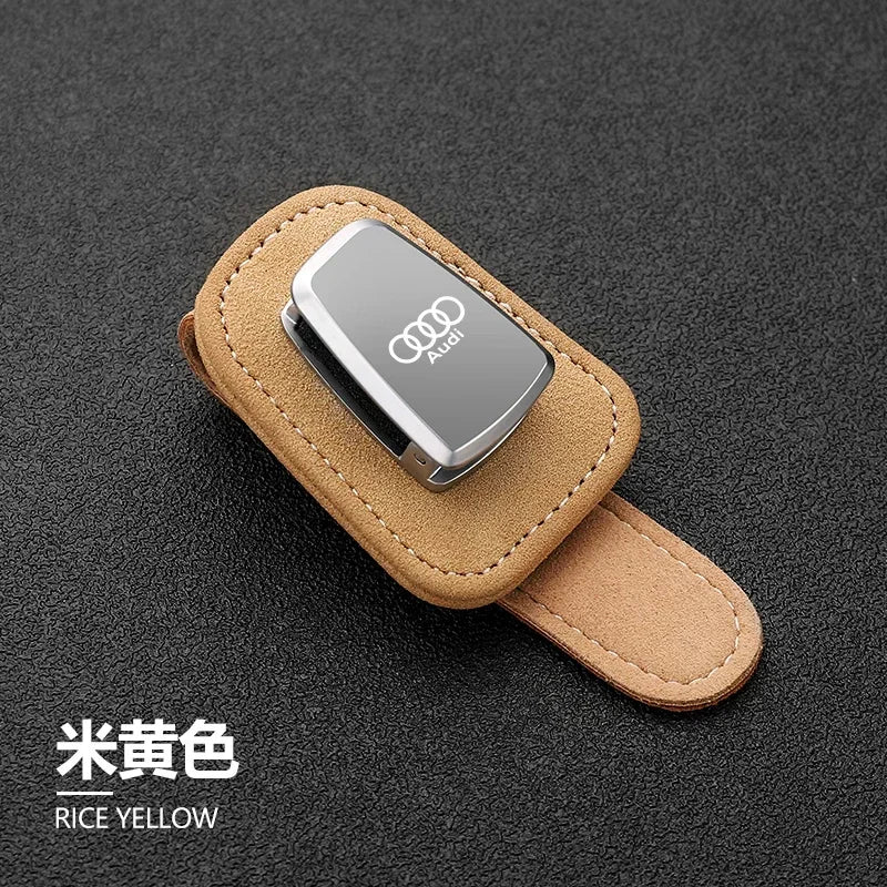 car glasses case clip storage interior modification  For Audi A1 A3 A4 A5 A6 A7 S3 S4 S5 S6 RS3 RS4 RS5 RS6 Q2 Q3 Q5 Q7 Q8 TT