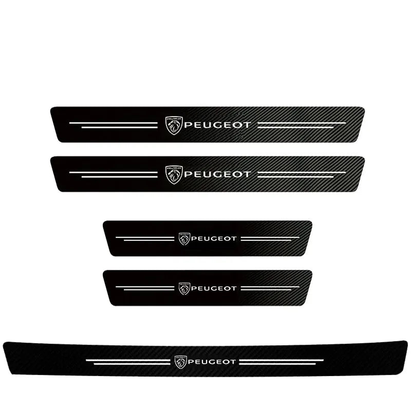 Car Accessories Car Door Sill Protector Welcome Pedal Decoration Leather Stickers For Peugeot 206 208 207 3008 308 2008 107