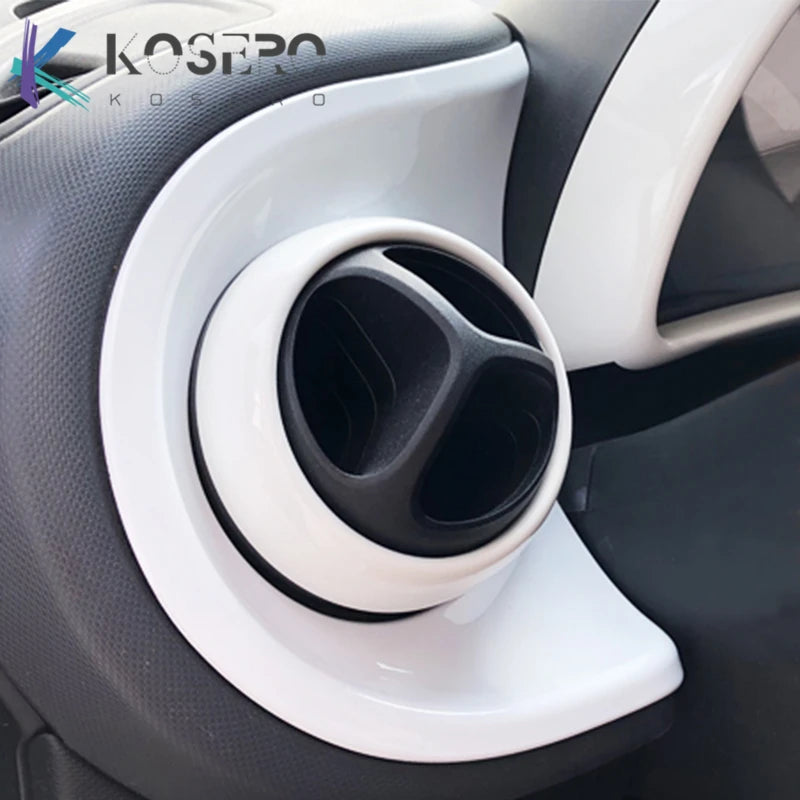 Full Set White Interior Decoration Cover Car Stickers For Smart 453 451 2015-2020 Accessories