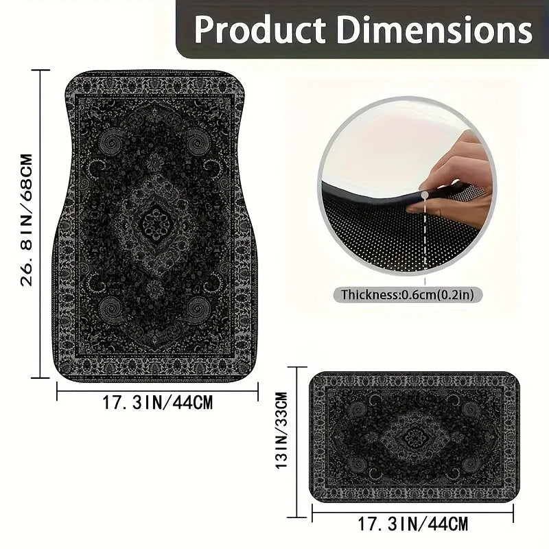 Car Floor Mats Rectangular Bandana Print Design for Rug Carpet Tapis Shawl Towel Carpet Floor Mats for Cars, Auto Interior Decor