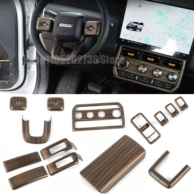 for Chery iCAR V23 2025 2026 Interior Accessories Control Overlays Cover Trim Door Handle Gear Shift Panel Steering Wheel