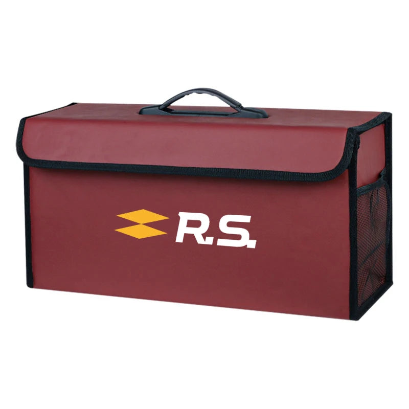 Car Trunk Organizer Box Leather Foldable Storag Bag Tool For Renault RS Megane 2Trafic Kadjar QM6 Clio Koleos Espace Captur ZOE