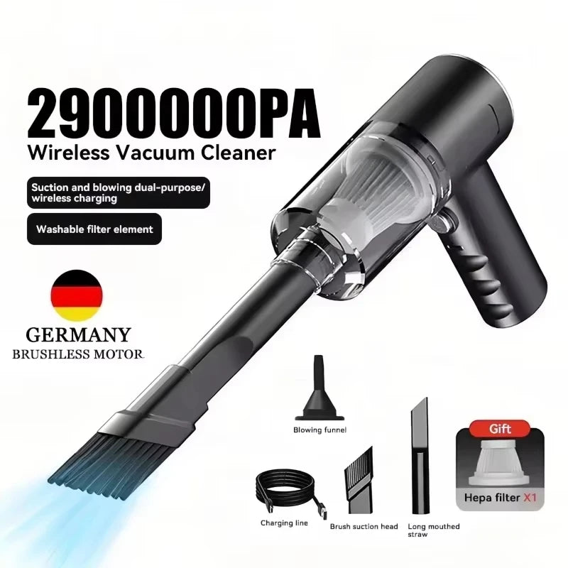 Car Vacuum Cleaner 2900000 Pa 4 In1 Powerful Clean Machine Wireless Blowing Suction Portable Vacuum Cleaner household New 2026
