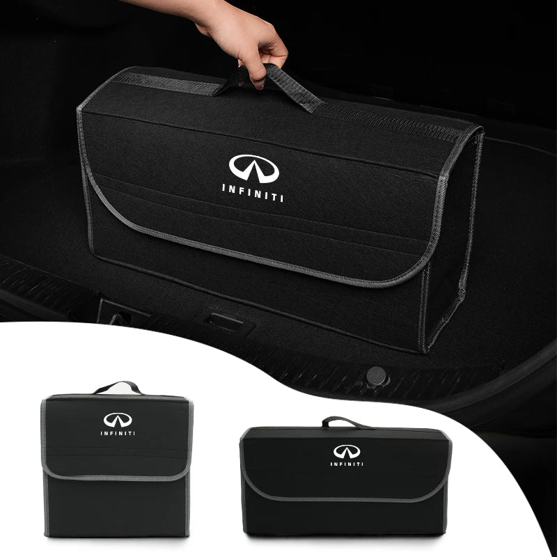 Felt Car Trunk Organizer Box Car Storage Bag Storage Organizer Tool For Infiniti Q50 FX35 Q30 G37 Q70 QX70 G35 Q60 QX50 QX60 QX8