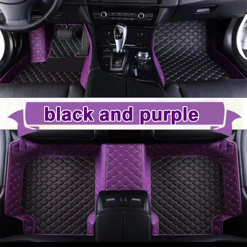 Car Floor Mats For Audi A4 Avant B5 B6 B7 8D 8E 8H 1995~2008 Luxury Leather Rug Anti Dirt Pad Auto Mat Full Set Car Accessories