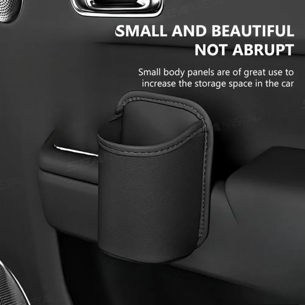 Car door cup holder Leather Automotive Drink rack Storage bin auto Back Seat cup holder Organizer for car interior accessories