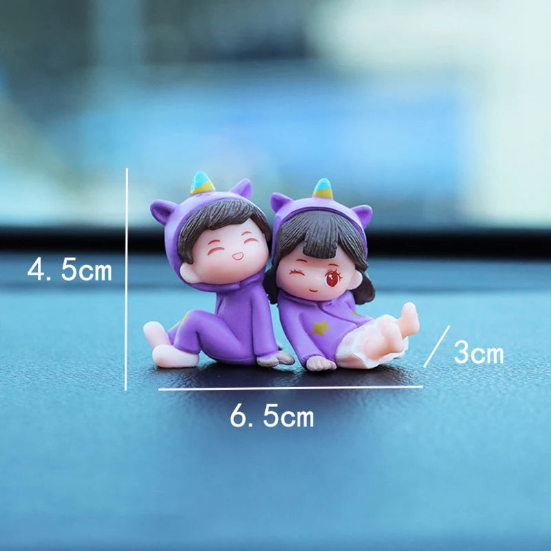Cute Creative Cartoon Car Decoration Ornaments Auto Center Console Car Interior Accessories
